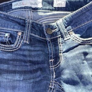 BKE Stella Blue Jeans with Contrast Stitching
